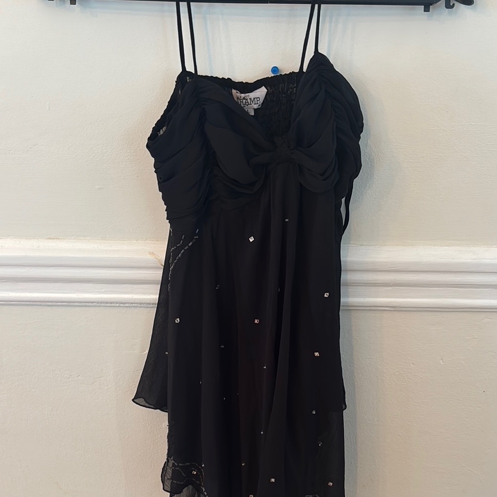 Y2K Tramp Black Babydoll Top – Size S